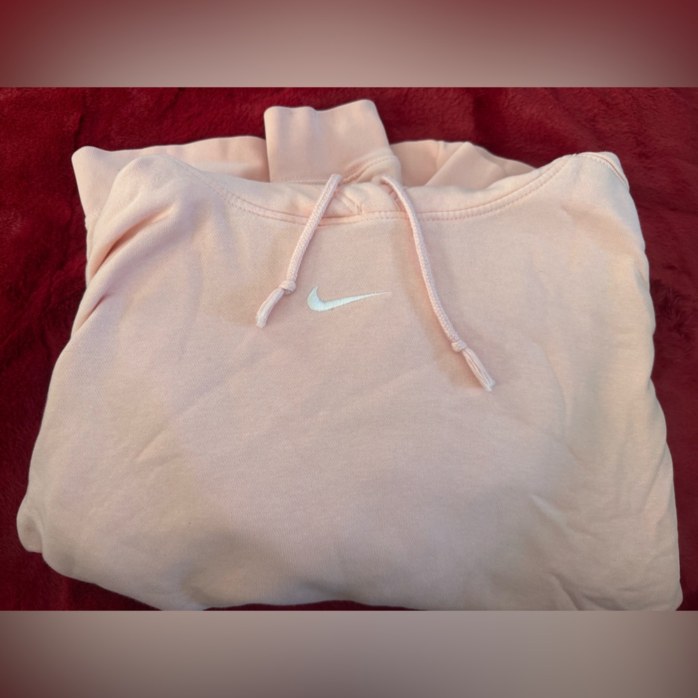 Nike Light Pink Hoodie with White Swoosh